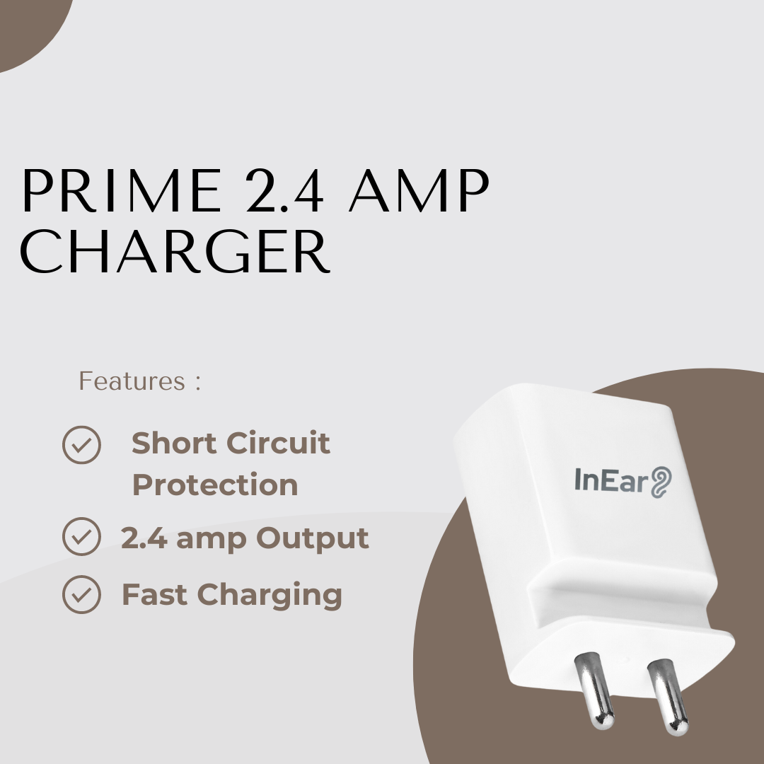 Prime - 2.4 AMP DUAL USB - inear