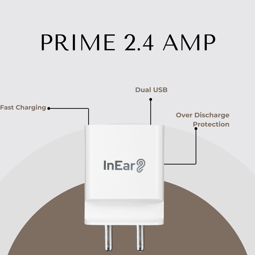 Prime - 2.4 AMP DUAL USB - inear