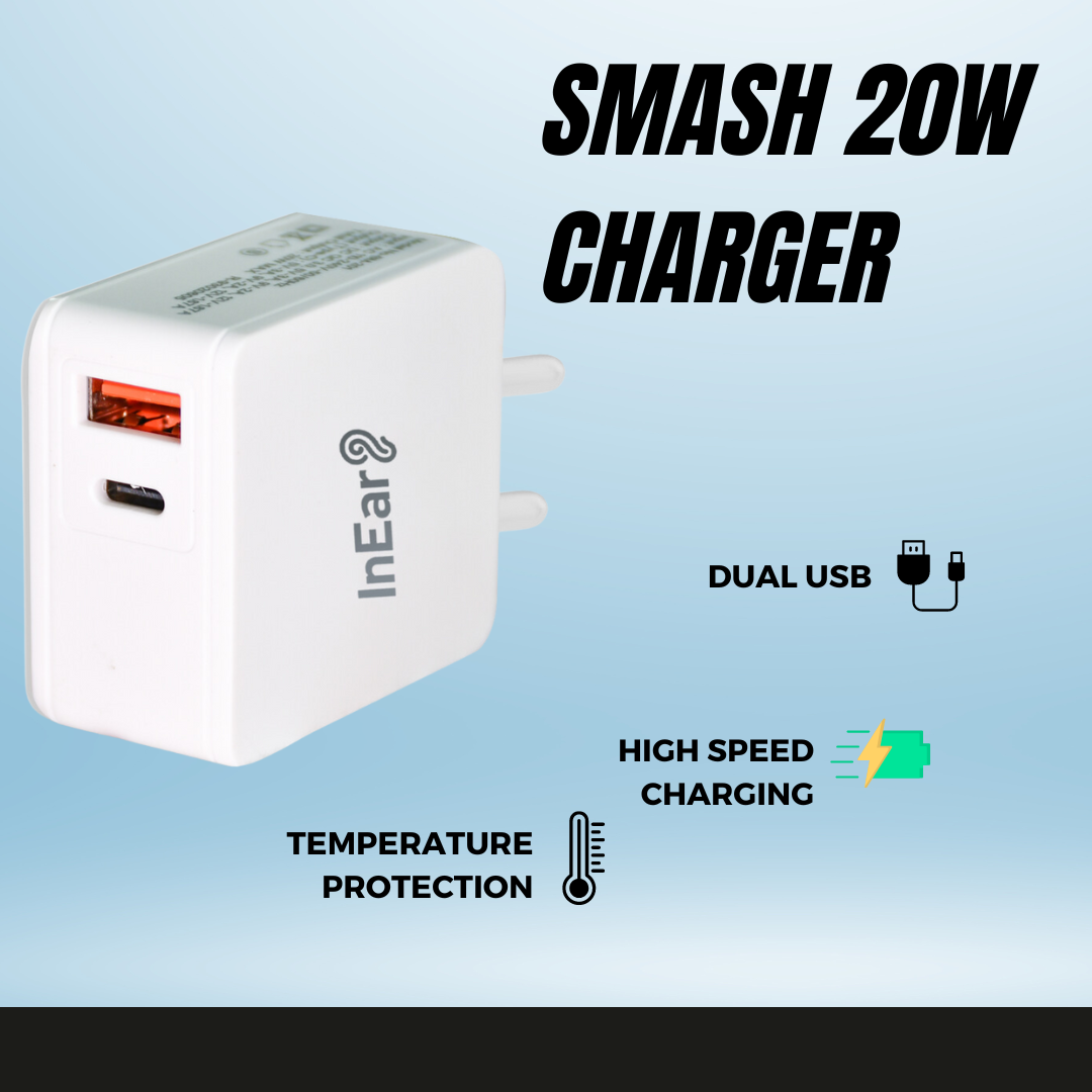 Smash-20W Pd+Qc charger - inear